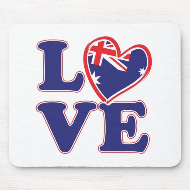 LOVE-with-Australia-Heart Mouse Pad (Front)