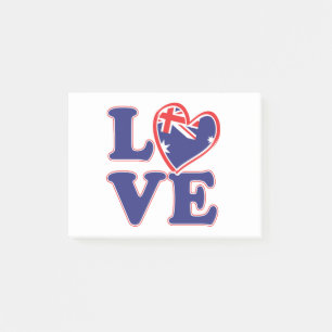LOVE-with-Australia-Heart Post-it Notes