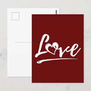 LOVE WITH CUTE HEART VALENTINES GIFT POSTCARD