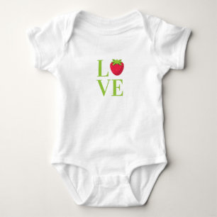 LOVE with Cute Strawberry Baby Bodysuit