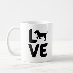 Love with Dog Running  Coffee Mug