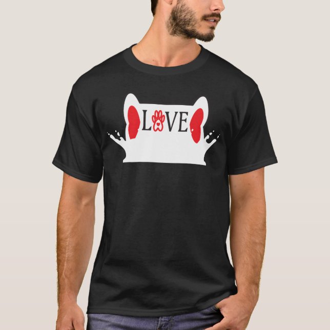LOVE with dogs gift family T-Shirt (Front)