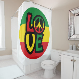 LOVE with peace symbol, reggae style