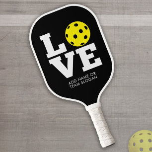LOVE with pickle ball for the O - can edit colours Pickleball Paddle