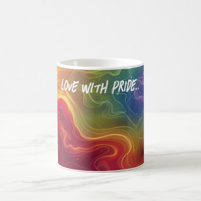 Love with Pride Digital Art Coffee Mug (Center)