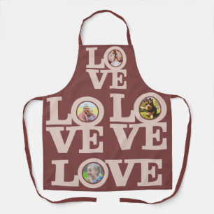 LOVE with YOUR 4 Photos Apron
