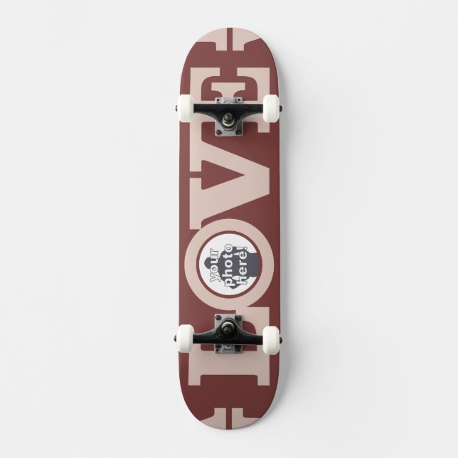 LOVE with Your PHOTO custom skateboard (Recto)