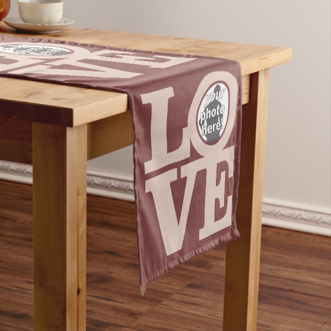 LOVE with YOUR PHOTO custom table runner (In Situ)