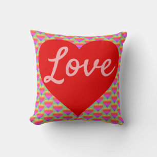 Love Within a Red Heart Throw Pillow