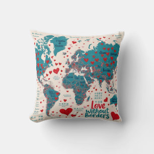 Love Without Borders Throw Pillow