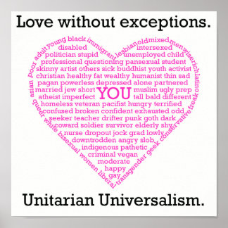 Love Without Exceptions Heart Poster