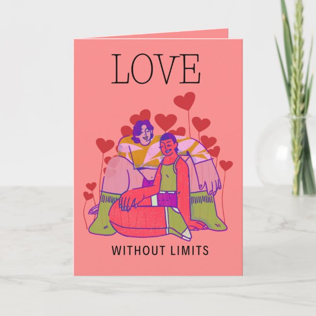 Love Without Limits LGBTQ Valentine's Day Card (Front)