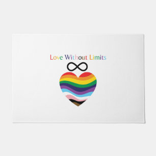 Love Without Limits – Rainbow Heart with Infinity Doormat