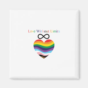 Love Without Limits – Rainbow Heart with Infinity Magnet