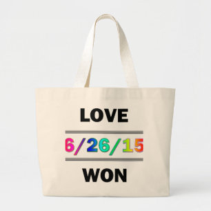 Love Won Large Tote Bag