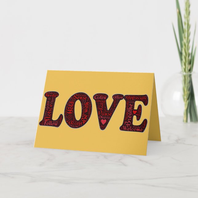 LOVE word and emoji art creation with deep meaning Card (Front)