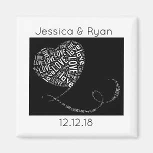 Love Word Art Personalized Magnet