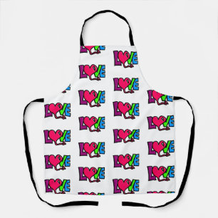 Love Word Art Typography Apron