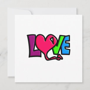 Love Word Art Typography Invitation