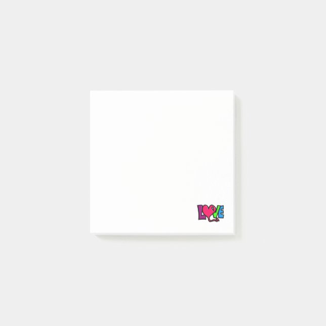 Love Word Art Typography Post-it Notes (Front)