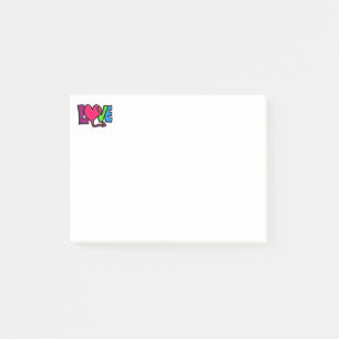 Love Word Art Typography Post-it Notes