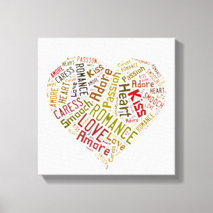 Love Word Cloud Canvas Print