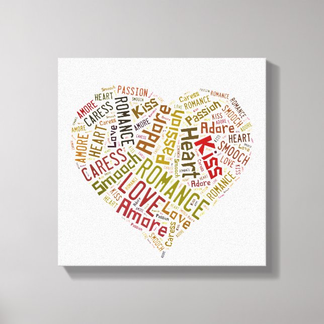 Love Word Cloud Canvas Print (Front)