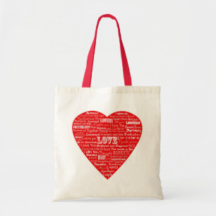 Love word collage bag