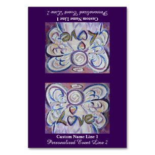 Love Word Inspirational Angel Custom Table Tents Table Number