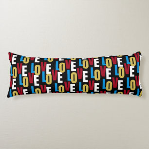 Love word pattern body pillow