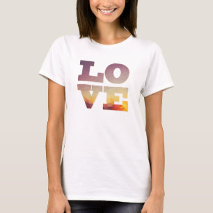 Love word polygonal ombre modern design t-shirt. T-Shirt
