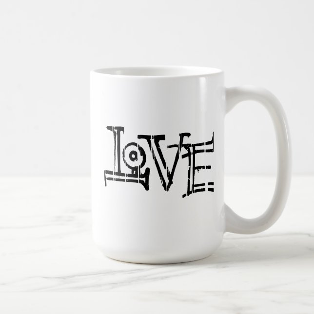 Love word typography coffee mug (Right)