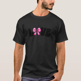 Love Word With Cute Bow Coquette Style T-Shirt