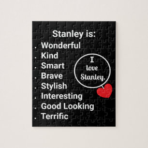 Love & Words - Black with Heart: Jigsaw Puzzle