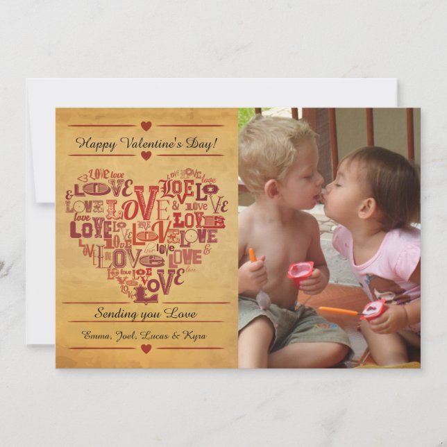 Love Words Carte Saint Valentin (Devant)