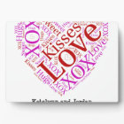 Love Words Heart Plaque