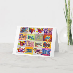 Love Words XOXO Art Greeting Card or Note Cards