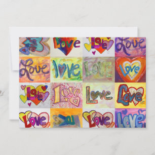 Love Words XOXO Mosaic Invites or Invitations