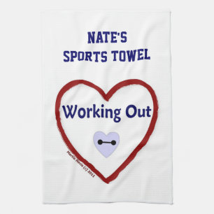 Love Working Out - Sports Towel (Personalize)