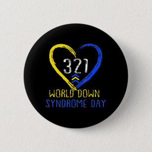 Love World Down Syndrome Awareness Day Love  2 Inch Round Button