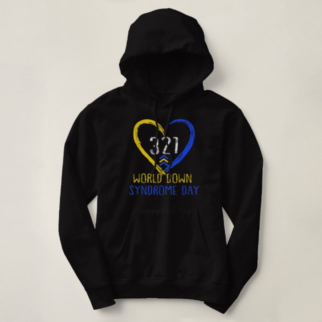 Love World Down Syndrome Awareness Day Love Hoodie (Design Front)