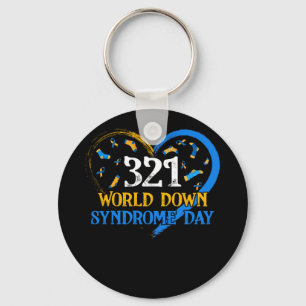 Love World Down Syndrome Awareness Day Love Keychain