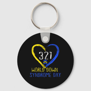 Love World Down Syndrome Awareness Day Love  Keychain