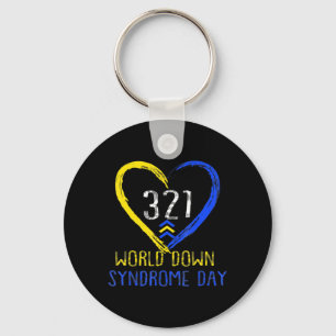 Love World Down Syndrome Awareness Day Love  Keychain