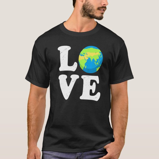 Love World Earth Day 2022 Planet Environmental Ani T-Shirt (Front)