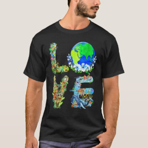 Love World Earth Day 2024 Planet Environmental Ani T-Shirt