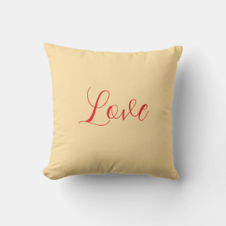 Love written throw pillow