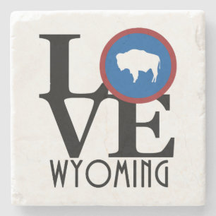 LOVE Wyoming Stone Coaster