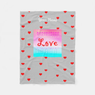 Love xoxo fleece blanket