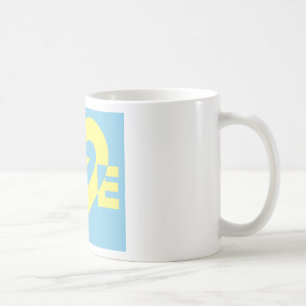 Love Yellow on Blue Coffee Mug